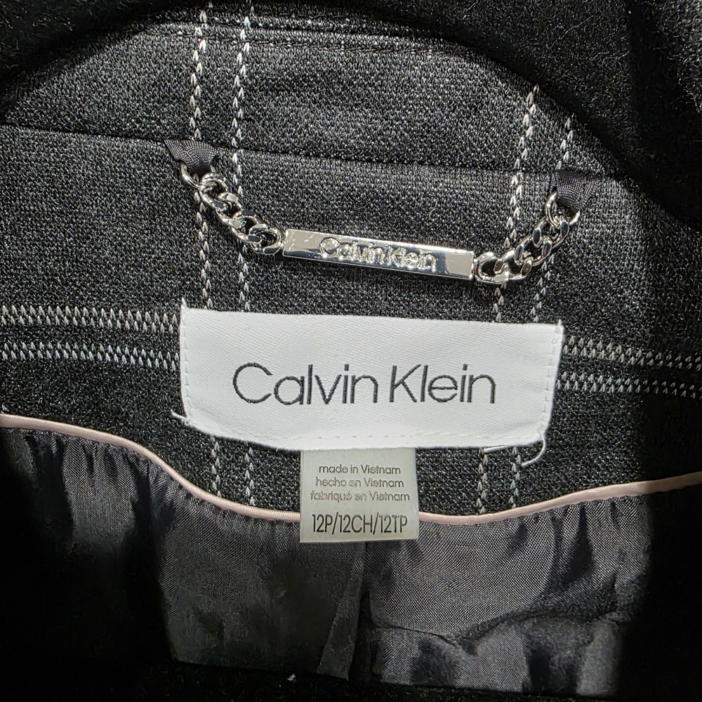 Calvin Klein Gray Plaid Blazer - Picture 7 of 8